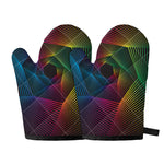 Colorful EDM Geometric Print Oven Mitts