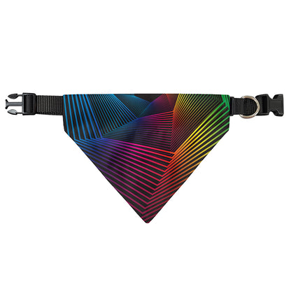 Colorful EDM Geometric Print Over The Collar Dog Bandana