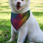 Colorful EDM Geometric Print Over The Collar Dog Bandana