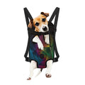 Colorful EDM Geometric Print Pet Carrier Backpack