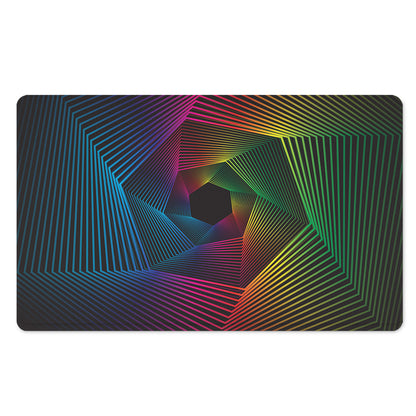 Colorful EDM Geometric Print Polyester Doormat