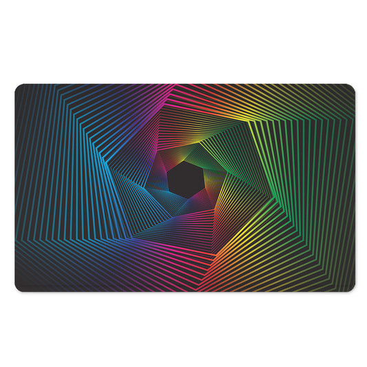 Colorful EDM Geometric Print Polyester Doormat