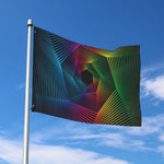 Colorful EDM Geometric Print Polyester Flag
