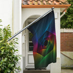 Colorful EDM Geometric Print Polyester Flag