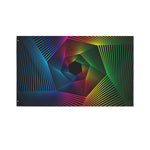 Colorful EDM Geometric Print Polyester Flag