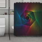 Colorful EDM Geometric Print Polyester Shower Curtain
