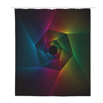 Colorful EDM Geometric Print Polyester Shower Curtain