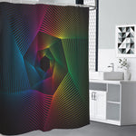 Colorful EDM Geometric Print Premium Shower Curtain