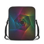 Colorful EDM Geometric Print Rectangular Crossbody Bag