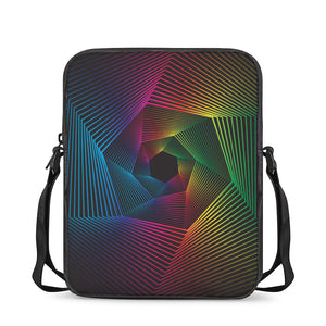 Colorful EDM Geometric Print Rectangular Crossbody Bag