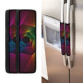 Colorful EDM Geometric Print Refrigerator Handle Covers