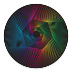 Colorful EDM Geometric Print Round Floor Mat