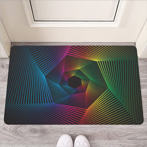 Colorful EDM Geometric Print Rubber Doormat