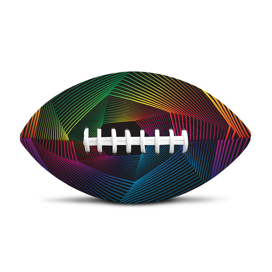 Colorful EDM Geometric Print Rugby Ball