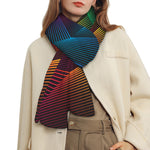 Colorful EDM Geometric Print Scarf