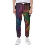 Colorful EDM Geometric Print Scuba Joggers