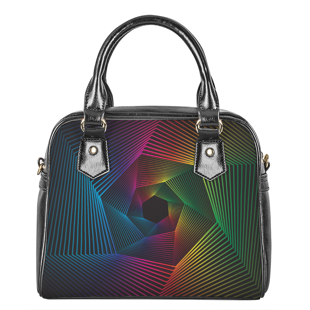 Colorful EDM Geometric Print Shoulder Handbag