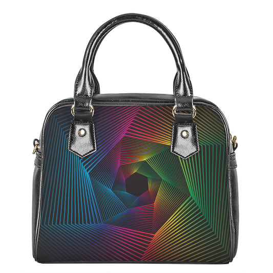 Colorful EDM Geometric Print Shoulder Handbag