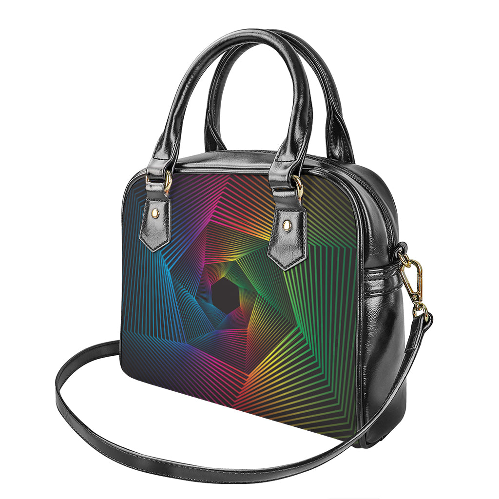 Colorful EDM Geometric Print Shoulder Handbag
