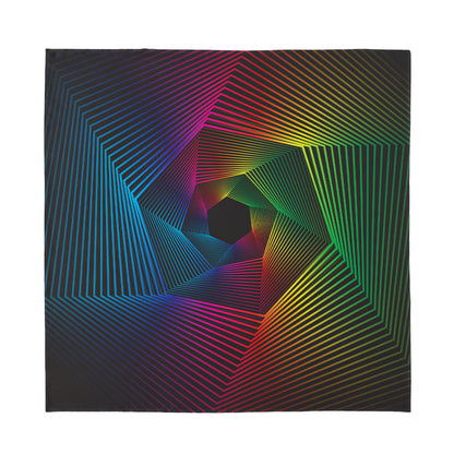 Colorful EDM Geometric Print Silk Bandana