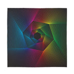 Colorful EDM Geometric Print Silk Bandana