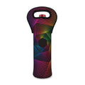 Colorful EDM Geometric Print Single Neoprene Wine Tote