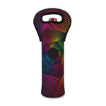 Colorful EDM Geometric Print Single Neoprene Wine Tote