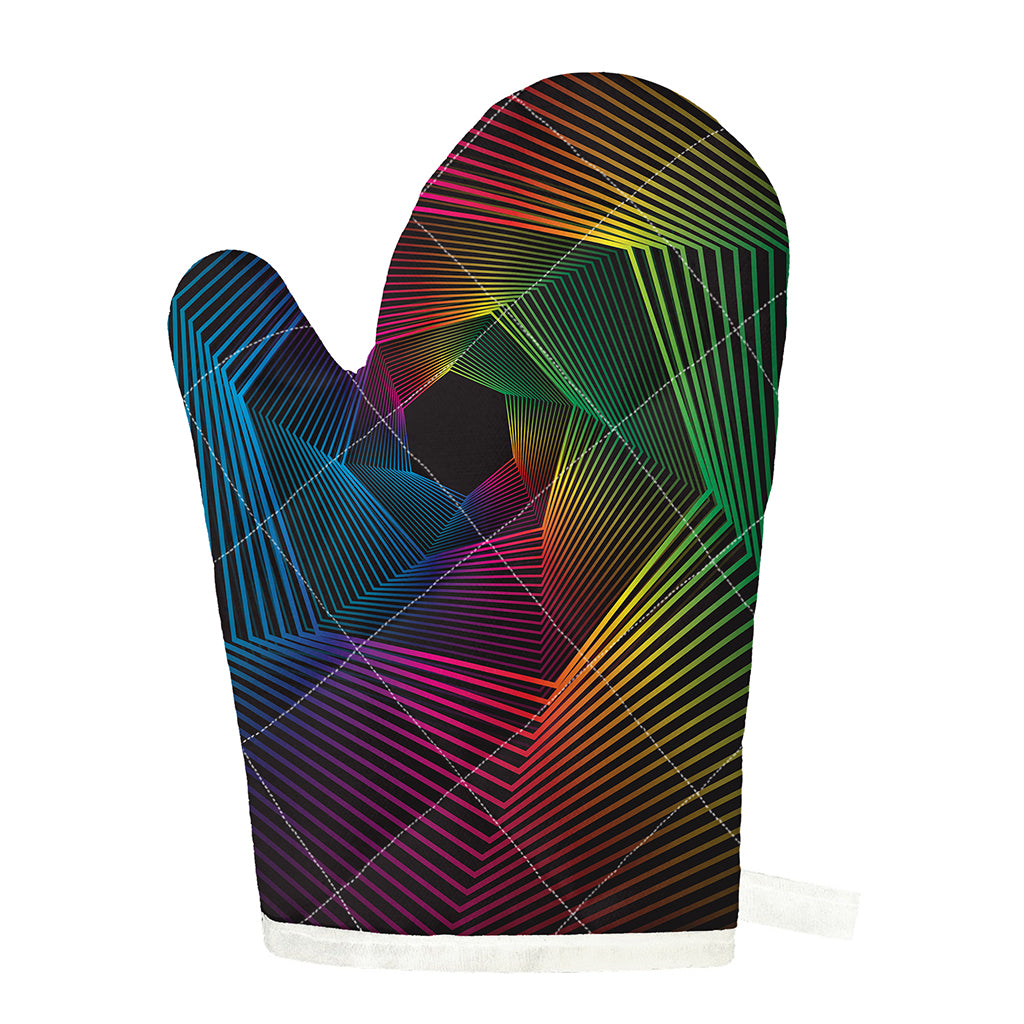 Colorful EDM Geometric Print Single Oven Mitt