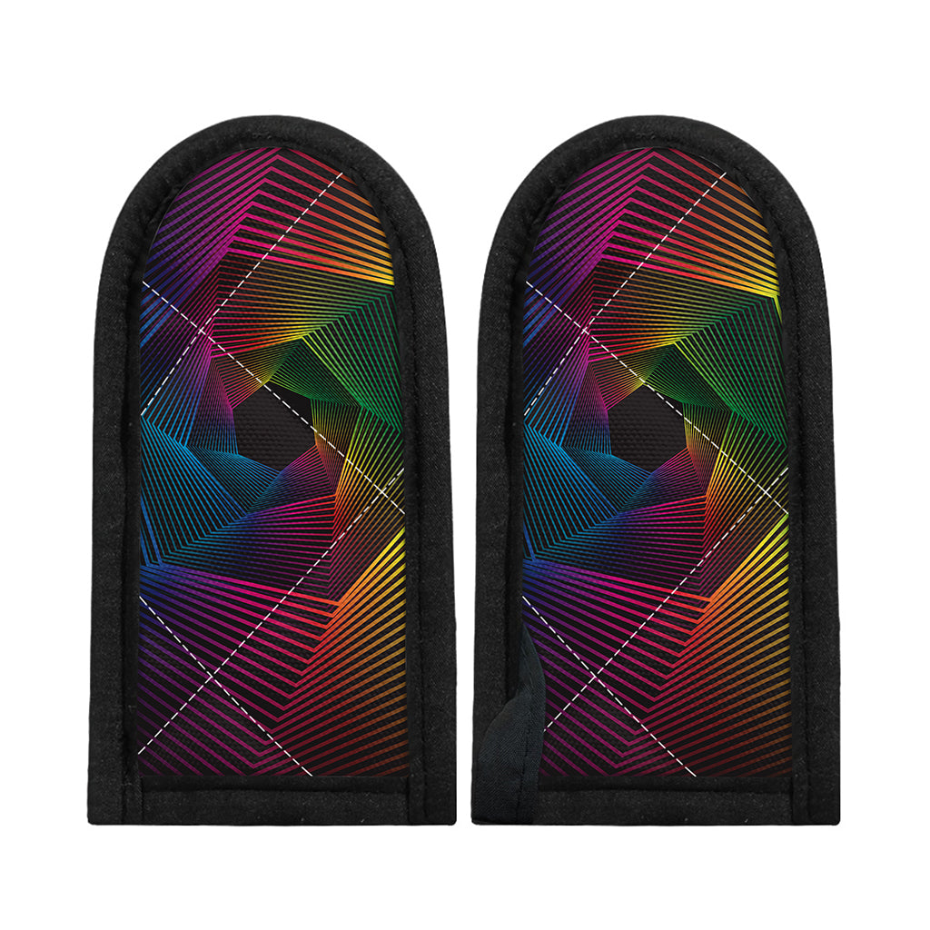 Colorful EDM Geometric Print Skillet Handle Cover