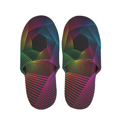 Colorful EDM Geometric Print Slippers
