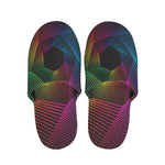 Colorful EDM Geometric Print Slippers