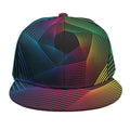 Colorful EDM Geometric Print Snapback Cap