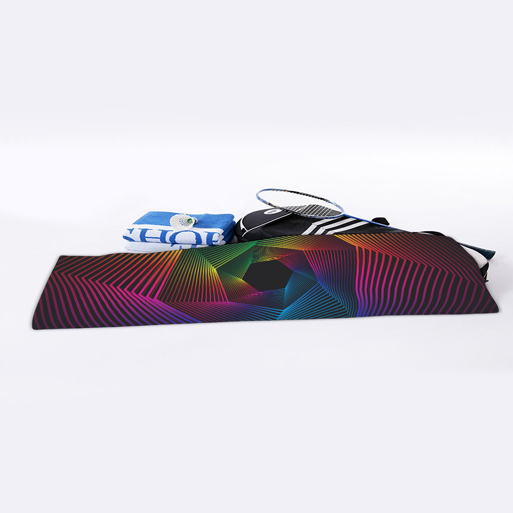 Colorful EDM Geometric Print Sports Towel