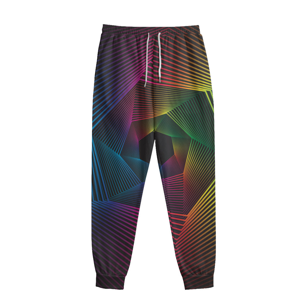 Colorful EDM Geometric Print Sweatpants