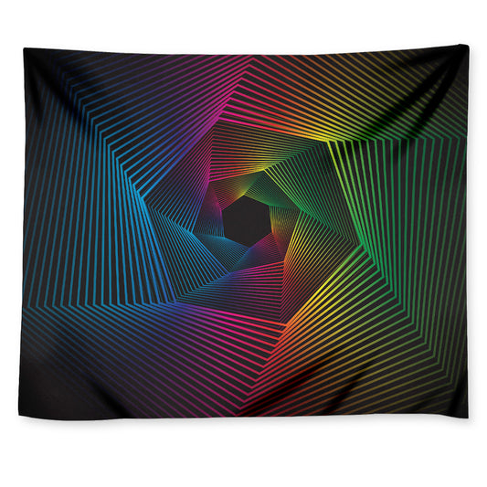 Colorful EDM Geometric Print Tapestry