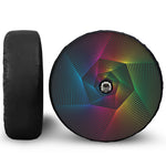 Colorful EDM Geometric Print Tire Cover With Camera Hole