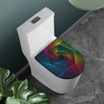 Colorful EDM Geometric Print Toilet Lid Cover