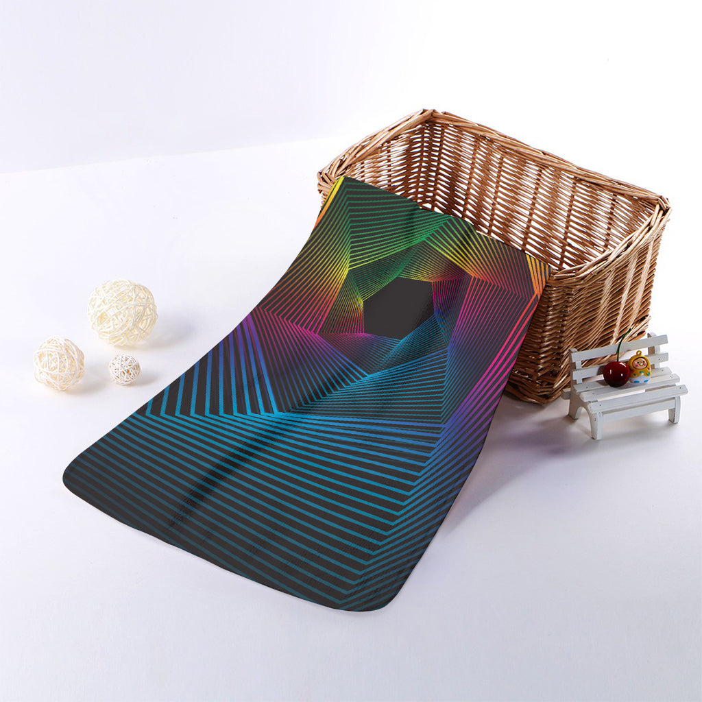 Colorful EDM Geometric Print Towel