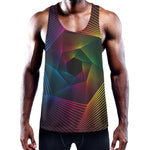 Colorful EDM Geometric Print Training Tank Top