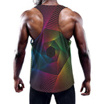 Colorful EDM Geometric Print Training Tank Top