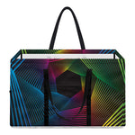Colorful EDM Geometric Print Utility Tote Bag