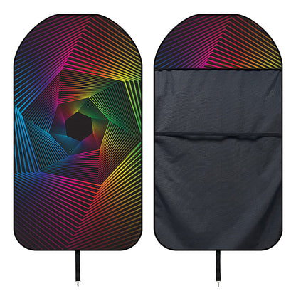 Colorful EDM Geometric Print Waterproof Car Seat Cover