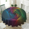 Colorful EDM Geometric Print Waterproof Round Tablecloth