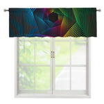 Colorful EDM Geometric Print Window Valance