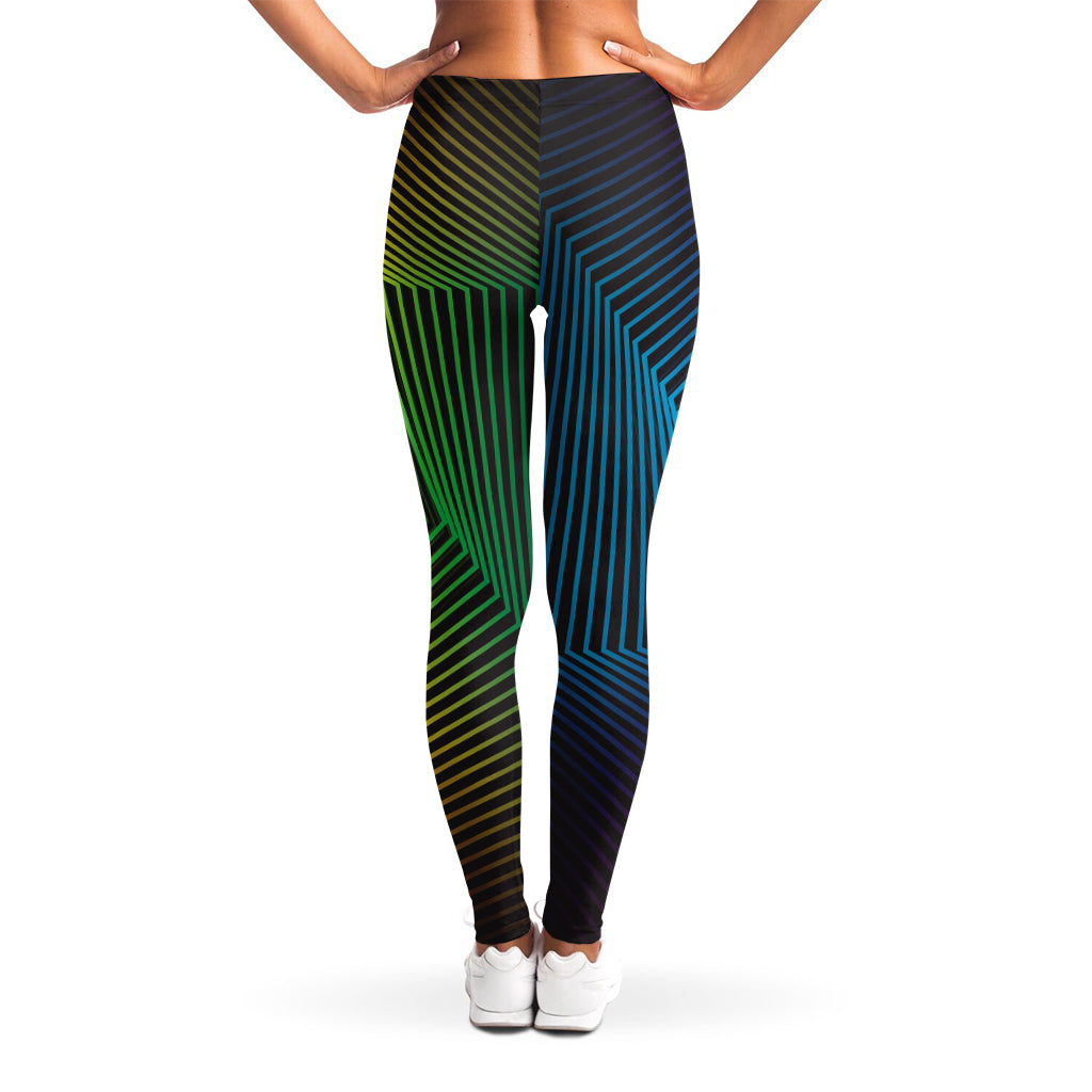 Colorful EDM Geometric Print Women's Leggings