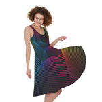 Colorful EDM Geometric Print Women's Sleeveless Dress