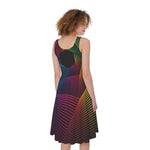 Colorful EDM Geometric Print Women's Sleeveless Dress