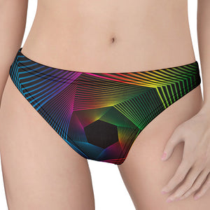 Colorful EDM Geometric Print Women's Thong