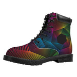 Colorful EDM Geometric Print Work Boots
