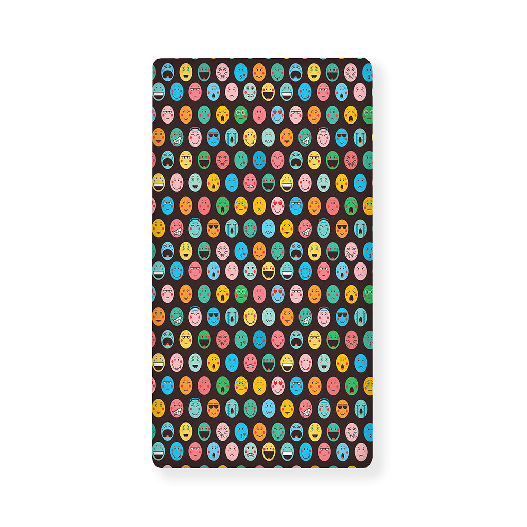 Colorful Emoji Faces Pattern Print Baby Crib Sheet